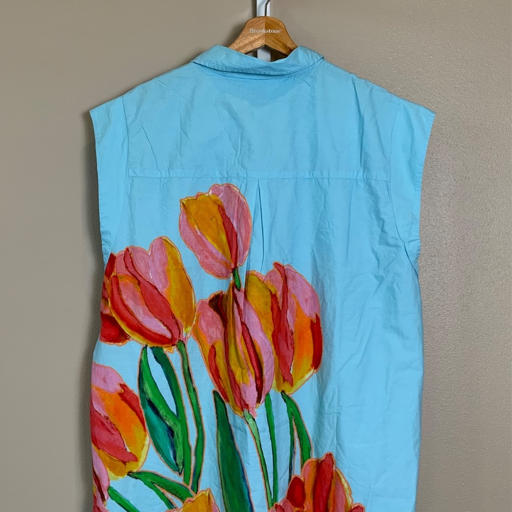 Anthropologie The Lillian Button-Front Midi Dress by Maeve - Picture 14 of 16